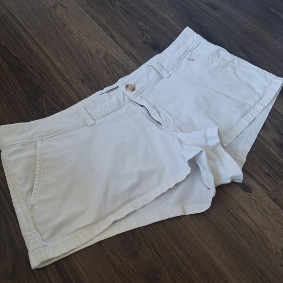 💙 Vintage Abercrombie & Fitch Ultra Short Low Rise Shorts Size 12 Y2K 2000s Pre - Picture 4 of 8